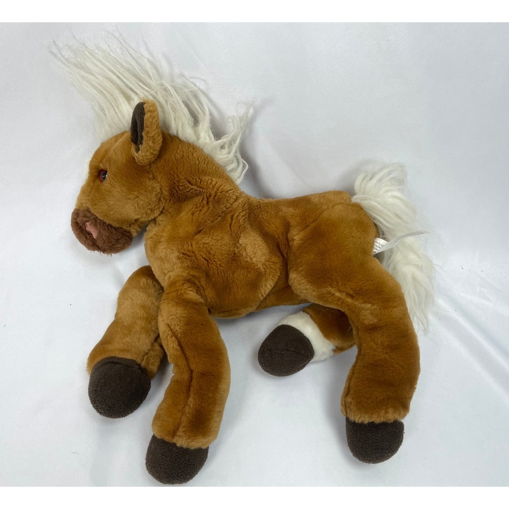 Animal Alley Brown Horse White Mane Stuffed Plush Toy R Us 2000
